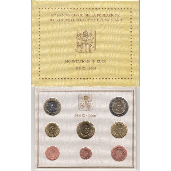 Vaticano 2009 Cartera Oficial Monedas € euros Benedicto XVI Vaticano 2009 Cartera Oficial Monedas € euros Benedicto XVI