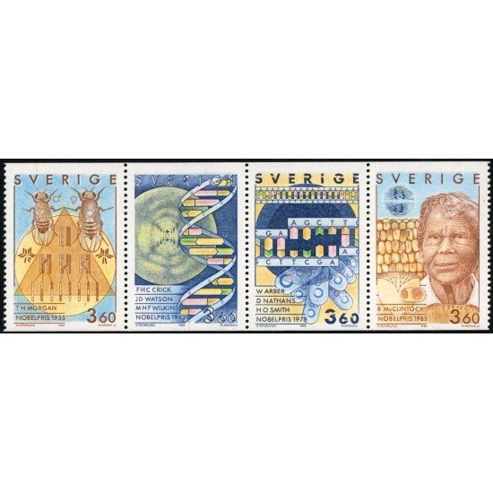 MED Suecia Sweden 1560/63 1983 Galardonados con el premio Nobel de fisiología y medicina MNH MED Suecia Sweden 1560/63 1983 Galardonados con el premio Nobel de fisiología y medicina MNH