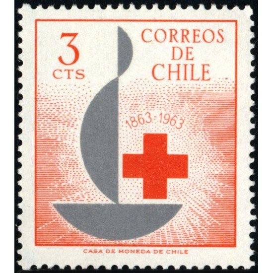 MED Chile 300 1963 Centenario de la Cruz Roja MNH MED Chile 300 1963 Centenario de la Cruz Roja MNH