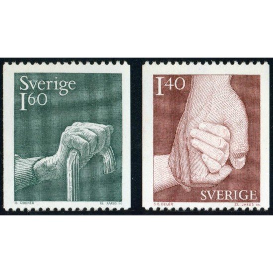 MED/VAR2 Suecia Sweden 1085/86 1980 Cuidar MNH MED/VAR2 Suecia Sweden 1085/86 1980 Cuidar MNH