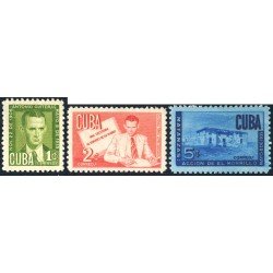 MED Cuba 350/52 1951 Antonio Guiteras MNH MED Cuba 350/52 1951 Antonio Guiteras MNH