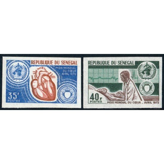 MED Senegal Nº 363/64 Sin dentar 1972 MNH MED Senegal Nº 363/64 Sin dentar 1972 MNH