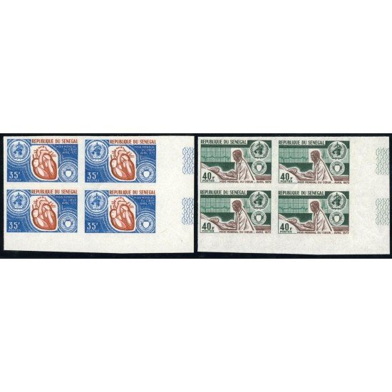 MED Senegal Nº 363/64 Sin dentar Bloque 4 1972 MNH MED Senegal Nº 363/64 Sin dentar Bloque 4 1972 MNH