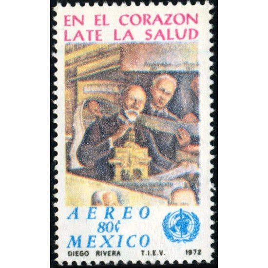 MED Mexico A- 331 1972 En el corazón late la salud MNH MED Mexico A- 331 1972 En el corazón late la salud MNH