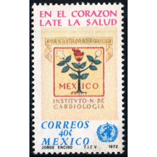 México 778 1972 Instituto de Cardiología MNH México 778 1972 Instituto de Cardiología MNH