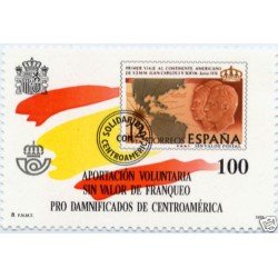 España Spain 3613 1998 Huracan Mitch Tasa Voluntaria MNH