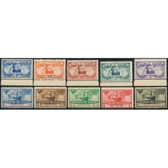 Ecuador 327/31 + A 36/40 1935 Colon Columbus MNH Ecuador 327/31 + A 36/40 1935 Colon Columbus MNH