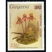 COL Guyana Colon Columbus Orquídea  Nº 1260    MNH