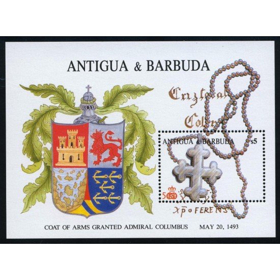 COL Antigua y barbuda HB 134 Colon descubrimiento 1987 MNH COL Antigua y barbuda HB 134 Colon descubrimiento 1987 MNH