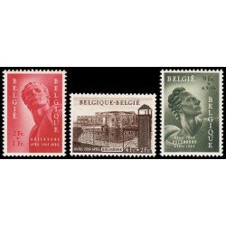 Bélgica 943/45 1954 Monumento Prisionero Politico MNH Bélgica 943/45 1954 Monumento Prisionero Politico MNH