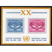 Naciones Unidas New York HB 3 1965 20º Aniversario de la ONU MNH