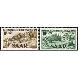 VAR1 Sarre Saar 250/51 1948 MNH VAR1 Sarre Saar 250/51 1948 MNH
