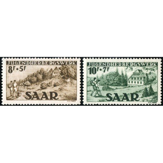 VAR1 Sarre Saar 250/51 1948 MNH VAR1 Sarre Saar 250/51 1948 MNH