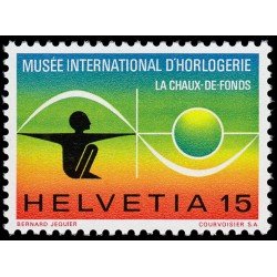 Suiza Switzerland 930 1973 Insignia del Museo del Reloj de La Chaux-de-Fonds MNH Suiza Switzerland 930 1973 Insignia del Museo del Reloj de La Chaux-de-Fonds MNH