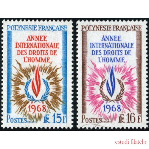 VAR1 Polinesia Francesa  French Polynesia  Nº 62/63  1968   MNH