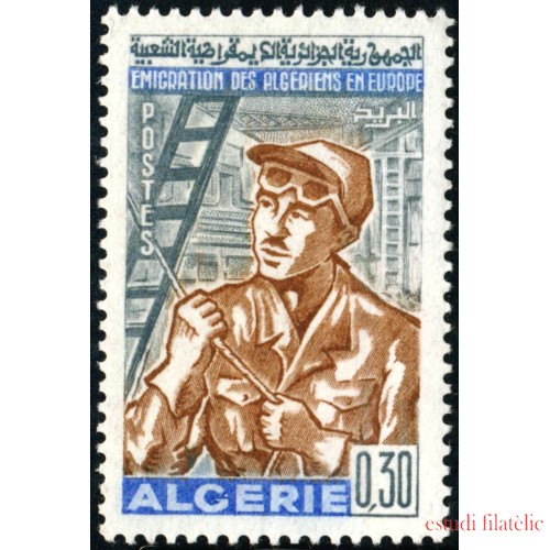 VAR1  Argelia Algeria  Nº 469  1968 inmigración algerianos a Europa    MNH