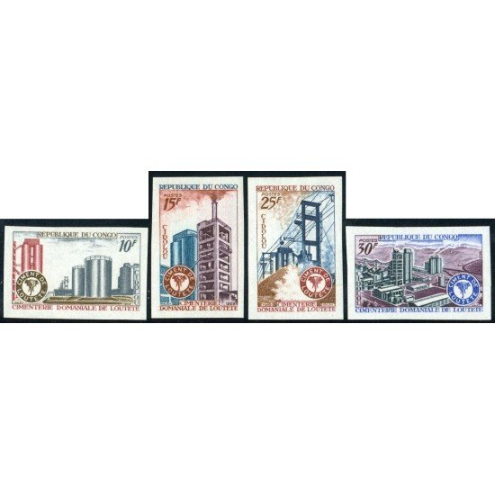 VAR1 Congo francés Nº 239/42 Sin dentar MNH VAR1 Congo francés Nº 239/42 Sin dentar MNH