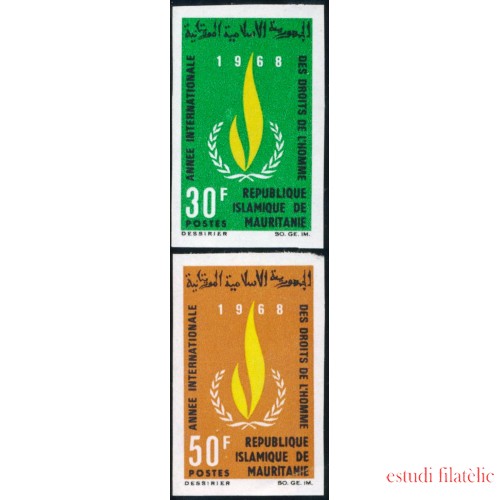VAR1 Mauritania  Nº 246/47 Sin dentar  1968   MNH
