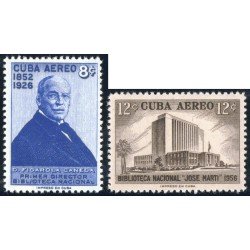 VAR3 Cuba A- 167/68 1957 Biblioteca Nacional José Martí MNH VAR3 Cuba A- 167/68 1957 Biblioteca Nacional José Martí MNH