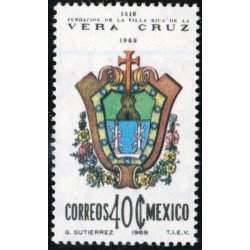 México 755 1969 Fundación de la Villa Rica de la Vera Cruz MNH México 755 1969 Fundación de la Villa Rica de la Vera Cruz MNH