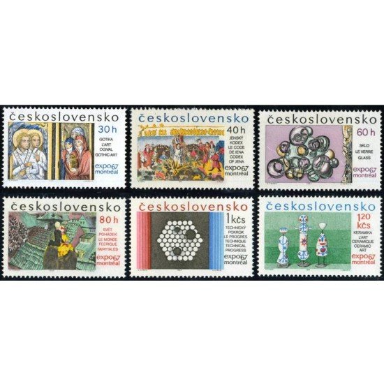 VAR2 Checoslovaquia Czechoslovakia Nº 1560/65 1967 MNH VAR2 Checoslovaquia Czechoslovakia Nº 1560/65 1967 MNH