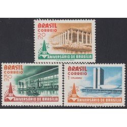Brasil Brazil 925/27 1970 10º Aniversario de Brasilia MNH Brasil Brazil 925/27 1970 10º Aniversario de Brasilia MNH