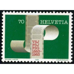 VAR2 Suiza Switzerland 1176 1983 Centenario de la Federación de periodistas suizos MNH VAR2 Suiza Switzerland 1176 1983 Centenario de la Federación de periodistas suizos MNH