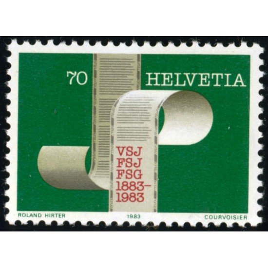 VAR2 Suiza Switzerland 1176 1983 Centenario de la Federación de periodistas suizos  MNH