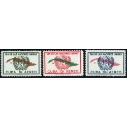 VAR2 Cuba A- 169/71 1957 Día de las Naciones Unidas MNH VAR2 Cuba A- 169/71 1957 Día de las Naciones Unidas MNH