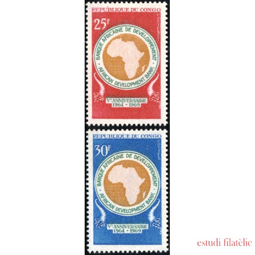VAR2  Congo francés  Nº 627/28  1969   MNH