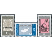 VAR2  Chipre turco  Nº 80/82  1980  MNH