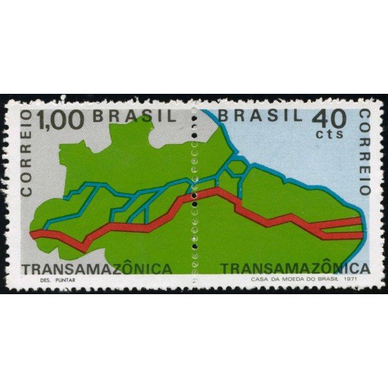 Brasil Brazil 955/56 1971 Amazonas Mapa Amazónico MNH Brasil Brazil 955/56 1971 Amazonas Mapa Amazónico MNH