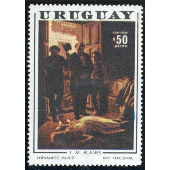 Uruguay A- 373 1971 Día del artista Cuadro de J.M. Blanes Fiebre amarilla MNH Uruguay A- 373 1971 Día del artista Cuadro de J.M. Blanes Fiebre amarilla MNH