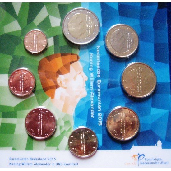 Monedas Euros Holanda Cartera 2015 en Blister Monedas Euros Holanda Cartera 2015 en Blister