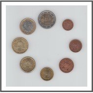 Austria 2002 Emisión monedas Sistema monetario euro € Tira Austria 2002 Emisión monedas Sistema monetario euro € Tira