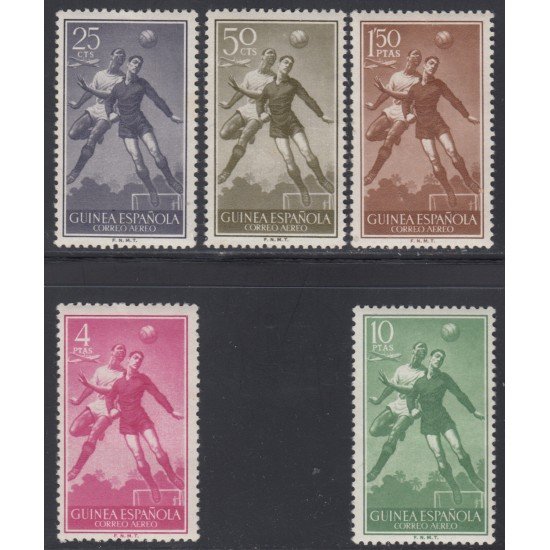 Guinea Española 350/54 1955/56 Fútbol MNH Guinea Española 350/54 1955/56 Fútbol MNH