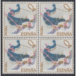 España Spain Variedad 2408epb Bl.4 1977 Prueba Esquí España Spain Variedad 2408epb Bl.4 1977 Prueba Esquí