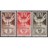 Ifni 76/78 1951 Día del sello Fauna  MNH