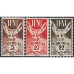 Ifni 76/78 1951 Día del sello Fauna MNH Ifni 76/78 1951 Día del sello Fauna MNH
