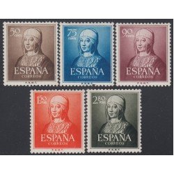España Spain 1092/96 1951 Isabel La Católica MNH España Spain 1092/96 1951 Isabel La Católica MNH