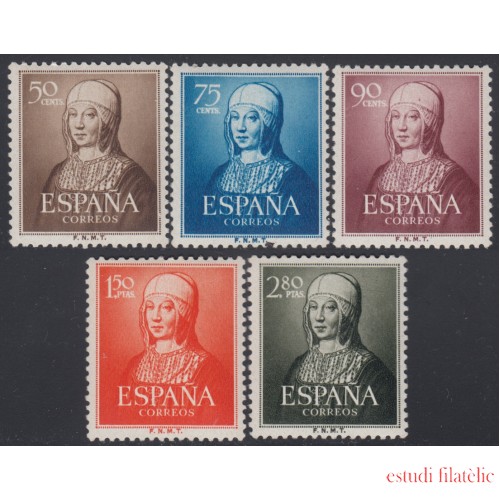 España Spain 1092/96 1951 Isabel La Católica MNH