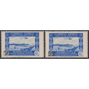 Marruecos Morocoo 373 + 373A 1953 Paisajes avión Landscapes and plane MNH 