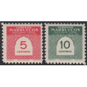 Marruecos Morocco 382/83 1953 Cifras Numbers MNH 