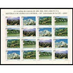 Guinea Ecuatorial 384/87 2007 Minihojita 50º Aniversario CEE Paisajes Landscapes MNH Guinea Ecuatorial 384/87 2007 Minihojita 50º Aniversario CEE Paisajes Landscapes MNH
