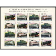 Guinea Ecuatorial 388/91 2007 Minihojita Trenes Trains MNH