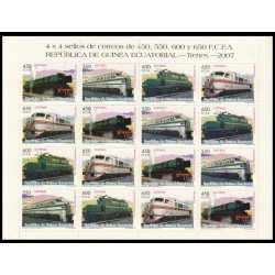 Guinea Ecuatorial 388/91 2007 Minihojita Trenes Trains MNH Guinea Ecuatorial 388/91 2007 Minihojita Trenes Trains MNH