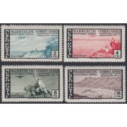 Marruecos Morocco 357/60 1952 Museo Postal Caballo, avión Horse plane MH