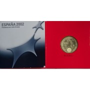 España Spain  2002 Cartera Oficial Moneda 12€ Euros  Presidencia UE  Plata FNMT 