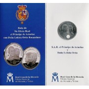 España Spain 2004 Cartera Oficial Moneda 12€ euros Boda Felipe y Leticia  Plata FNMT