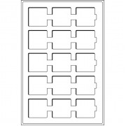 Leuchtturm Bandeja L con 15 divisiones para cartones de monedas, hasta 50x50 mm, azul